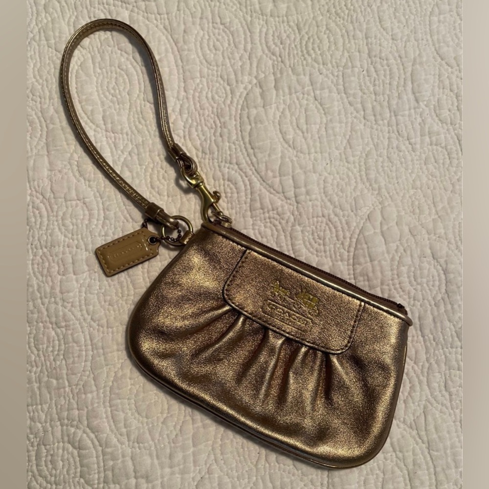 Coach Small Gold Wristlet